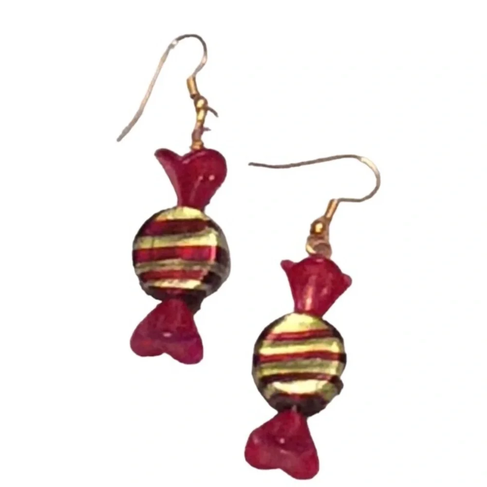HANDCRAFTED Holiday CHRISTMAS CANDY Earrings
